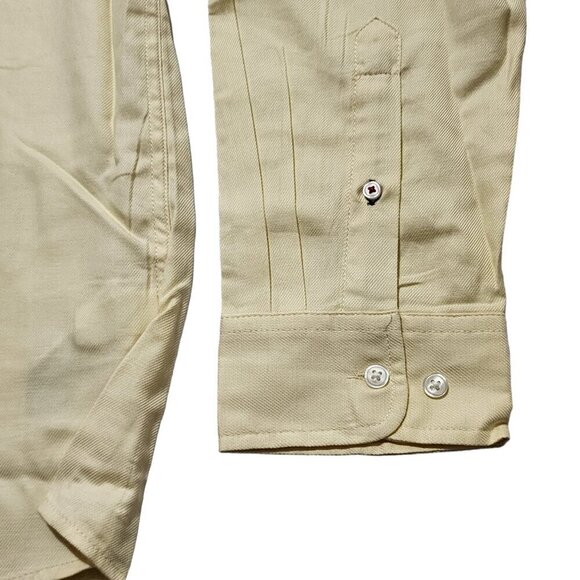 Tommy Hilfiger Men's Long Sleeve Dress Shirt Solid Yellow Size XXL - Picture 7 of 7